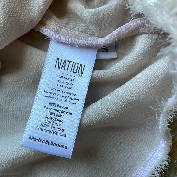 NATION Small soft pink velvet cami - Picture 4 of 8